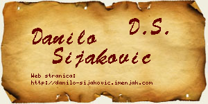 Danilo Šijaković vizit kartica